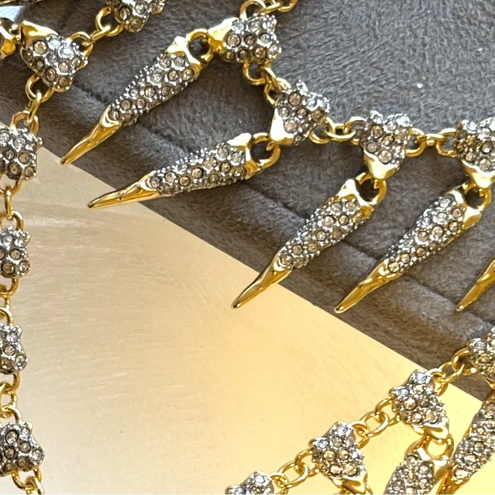 ALEXIS BITTAR • Solanales Crystal Spear Layered Fringe Necklace
